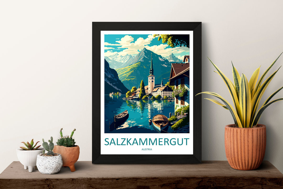 Salzkammergut Travel Print Wall Art Salzkammergut Wall Hanging Home Décor Salzkammergut Gift Art Lovers Austria Art Lover Gift