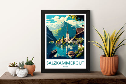 Salzkammergut Travel Print Wall Art Salzkammergut Wall Hanging Home Décor Salzkammergut Gift Art Lovers Austria Art Lover Gift
