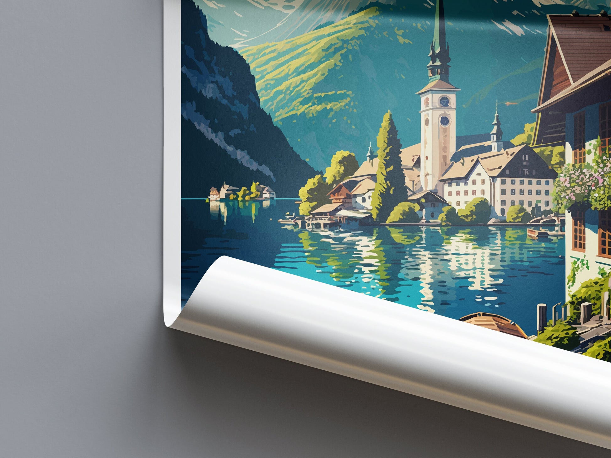 Salzkammergut Travel Print Wall Art Salzkammergut Wall Hanging Home Décor Salzkammergut Gift Art Lovers Austria Art Lover Gift
