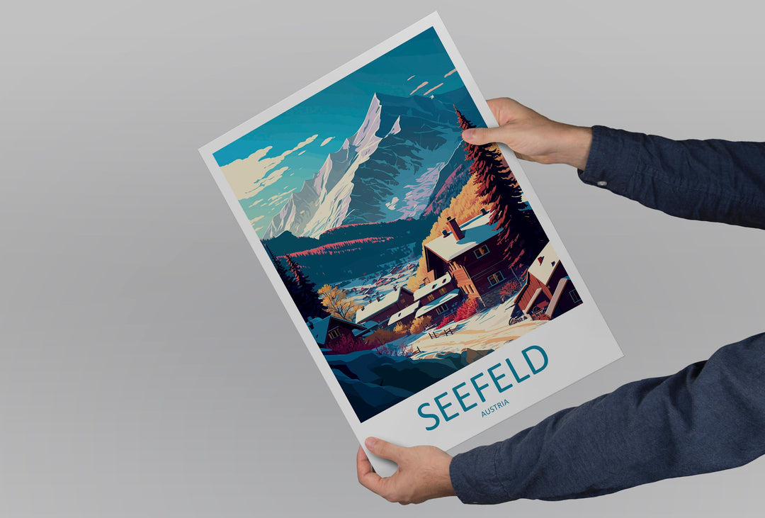 Seefeld Travel Print Wall Art Seefeld Wall Hanging Home Décor Seefeld Gift Art Lovers Austria Art Lover Gift Seefeld Travel Poster
