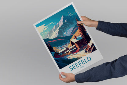 Seefeld Travel Print Wall Art Seefeld Wall Hanging Home Décor Seefeld Gift Art Lovers Austria Art Lover Gift Seefeld Travel Poster