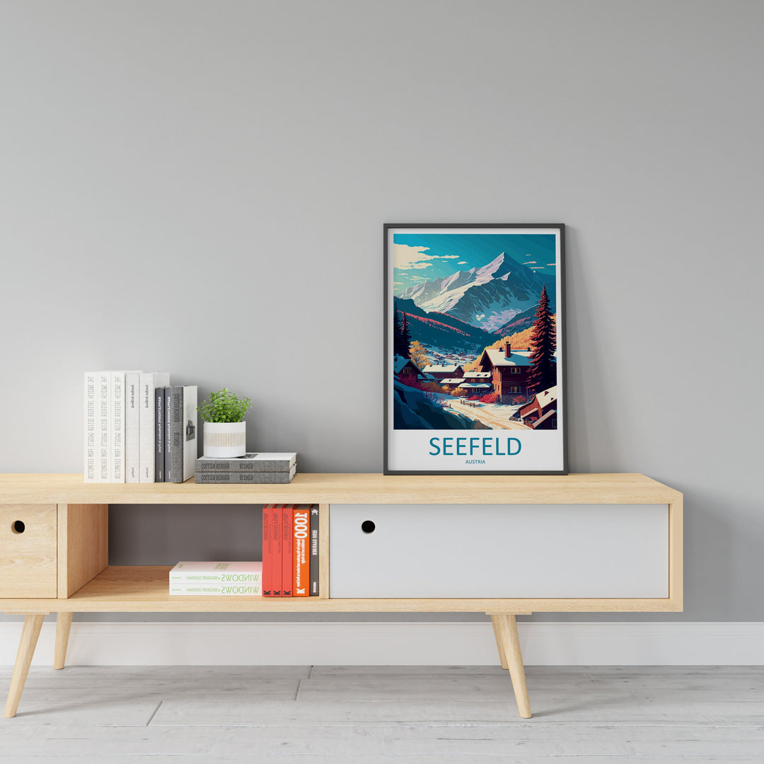 Seefeld Travel Print Wall Art Seefeld Wall Hanging Home Décor Seefeld Gift Art Lovers Austria Art Lover Gift Seefeld Travel Poster
