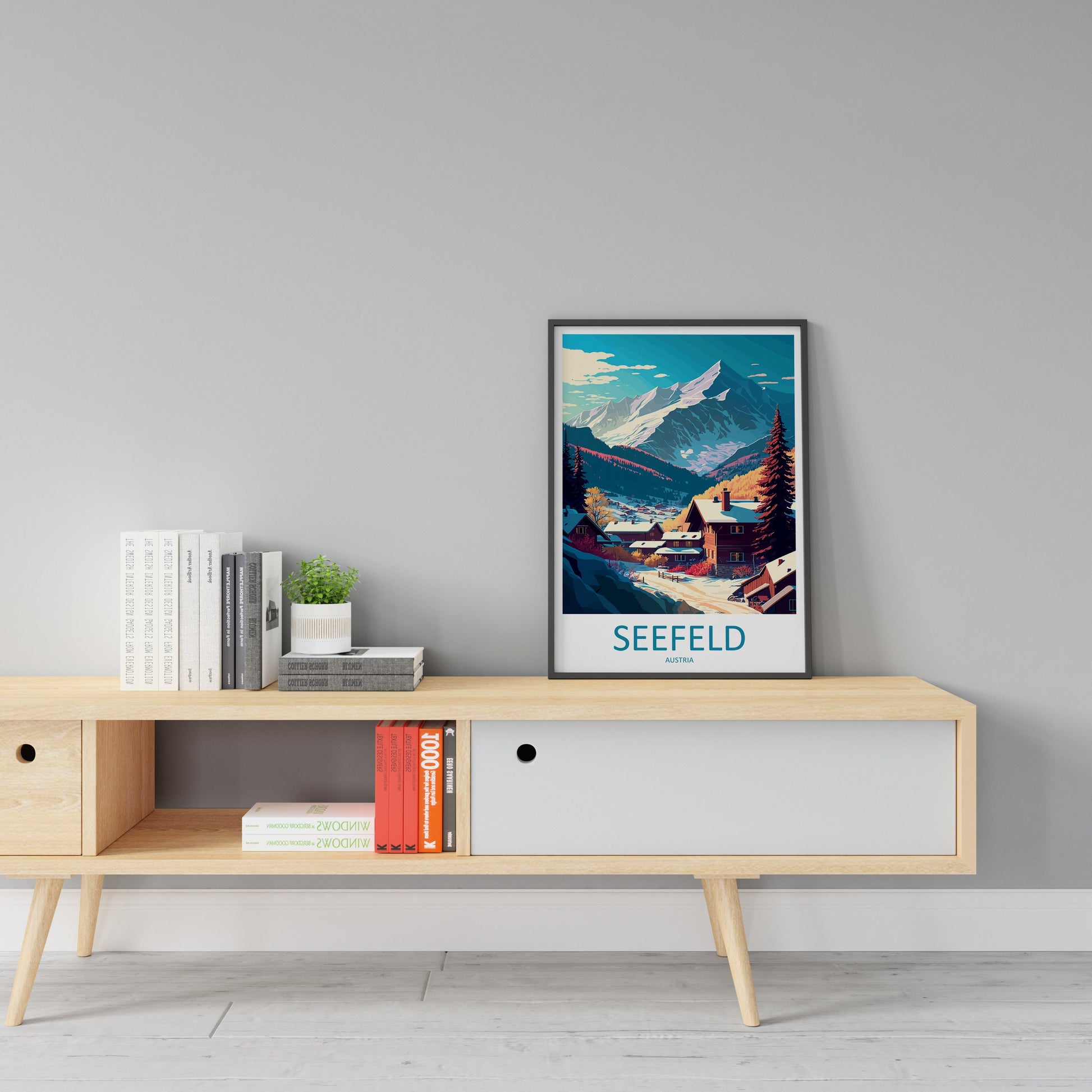 Seefeld Travel Print Wall Art Seefeld Wall Hanging Home Décor Seefeld Gift Art Lovers Austria Art Lover Gift Seefeld Travel Poster