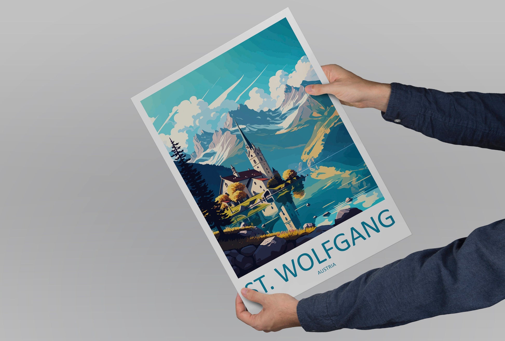 St. Wolfgang Travel Print Wall Art St. Wolfgang Wall Hanging Home Décor St. Wolfgang Gift Art Lovers Austria Art Lover Gift St. Wolfgang