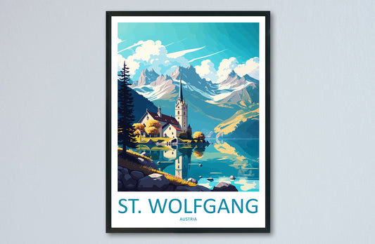 St. Wolfgang Travel Print Wall Art St. Wolfgang Wall Hanging Home Décor St. Wolfgang Gift Art Lovers Austria Art Lover Gift St. Wolfgang