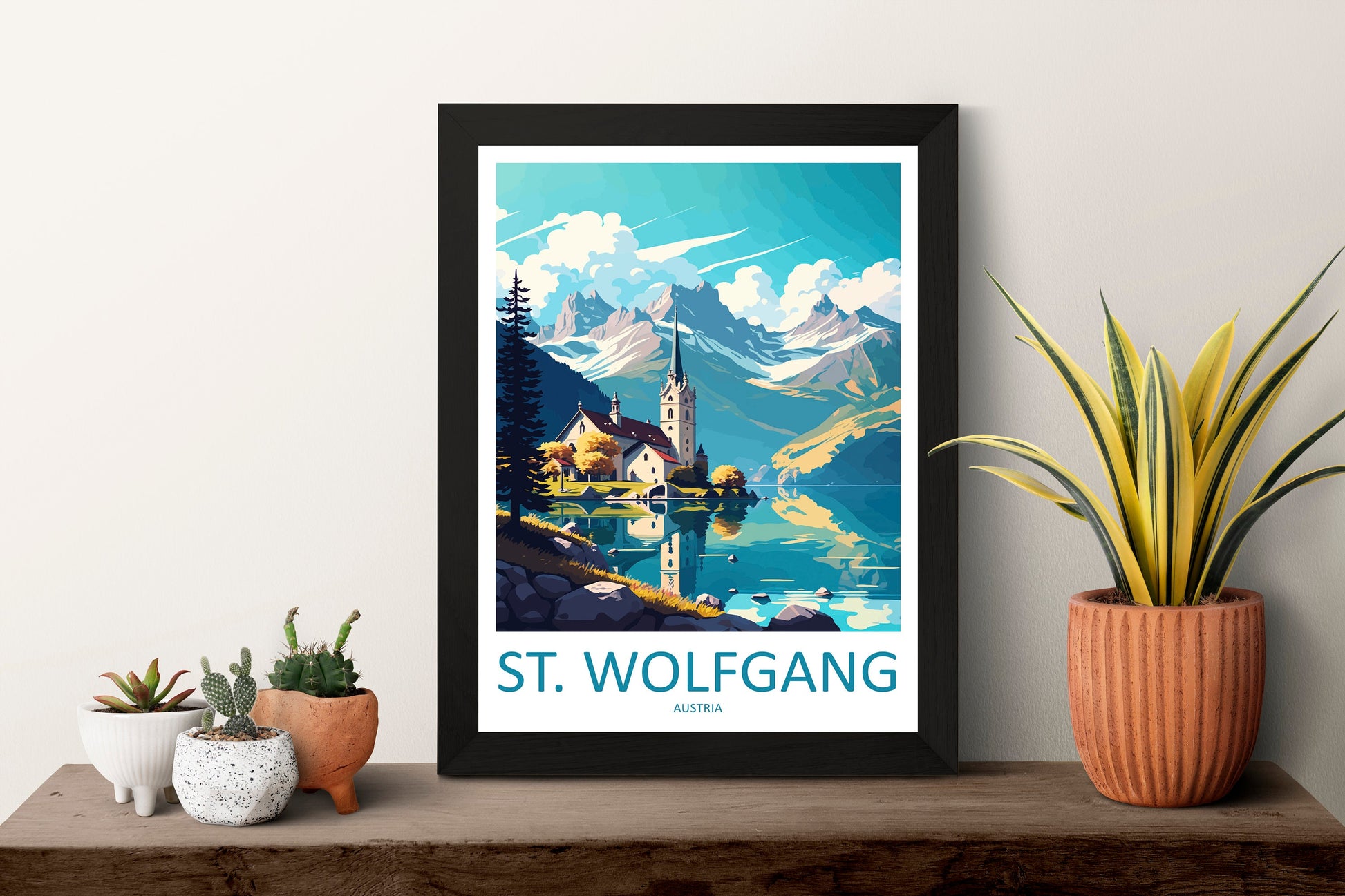 St. Wolfgang Travel Print Wall Art St. Wolfgang Wall Hanging Home Décor St. Wolfgang Gift Art Lovers Austria Art Lover Gift St. Wolfgang