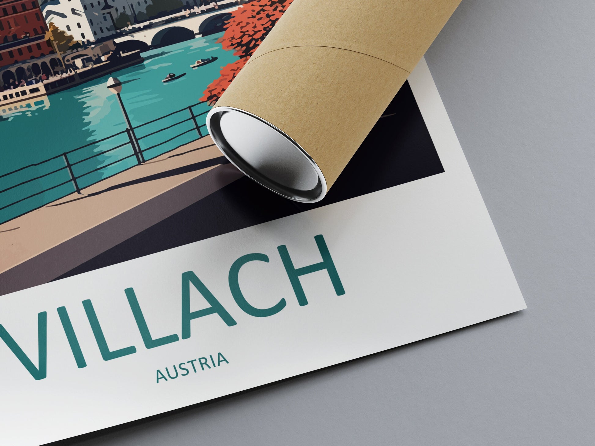 Villach Travel Print Wall Art Villach Wall Hanging Home Décor Villach Gift Art Lovers Austria Art Lover Gift Villach Travel Poster