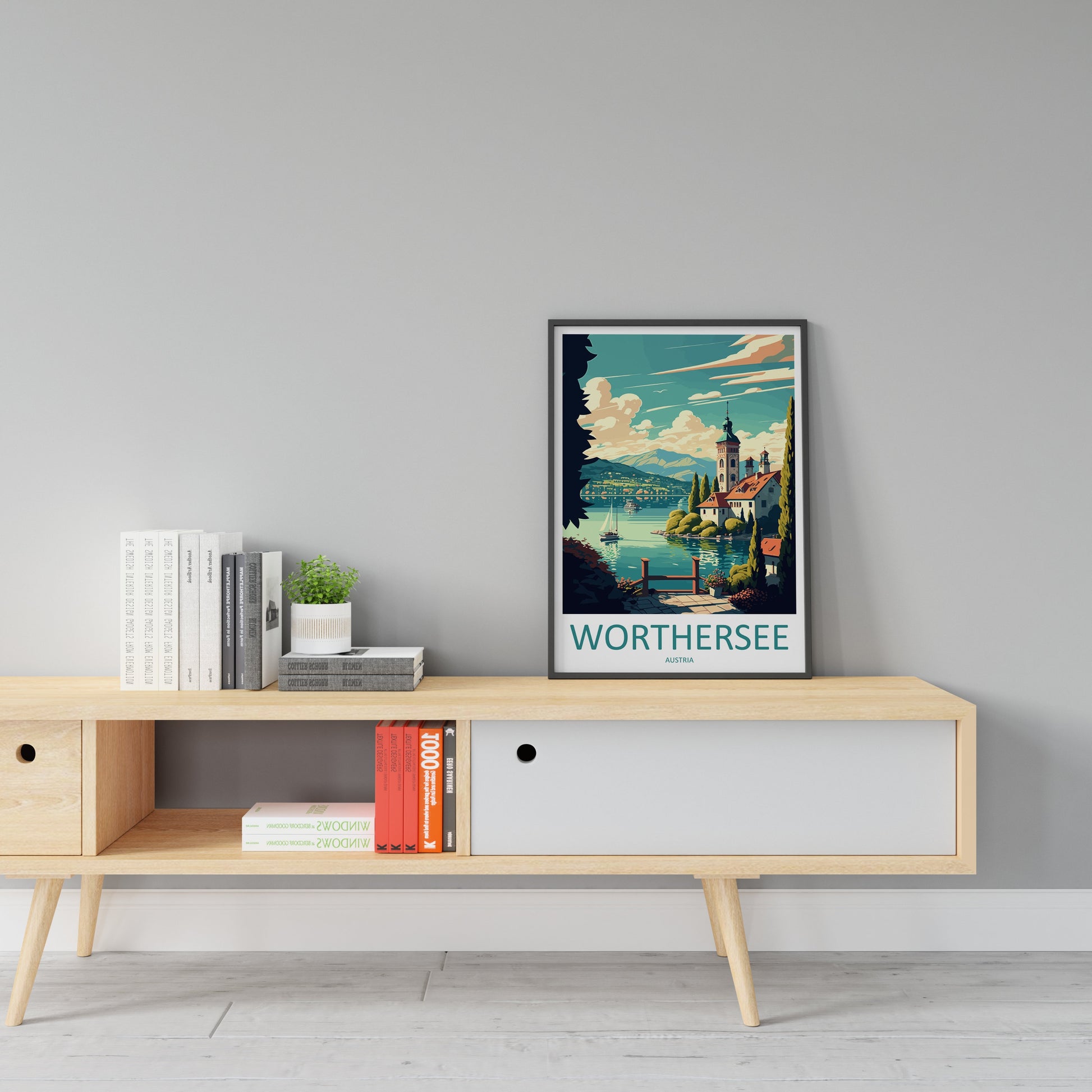 Worthersee Travel Print Wall Art Worthersee Wall Hanging Home Décor Worthersee Gift Art Lovers Austria Art Lover Gift Worthersee