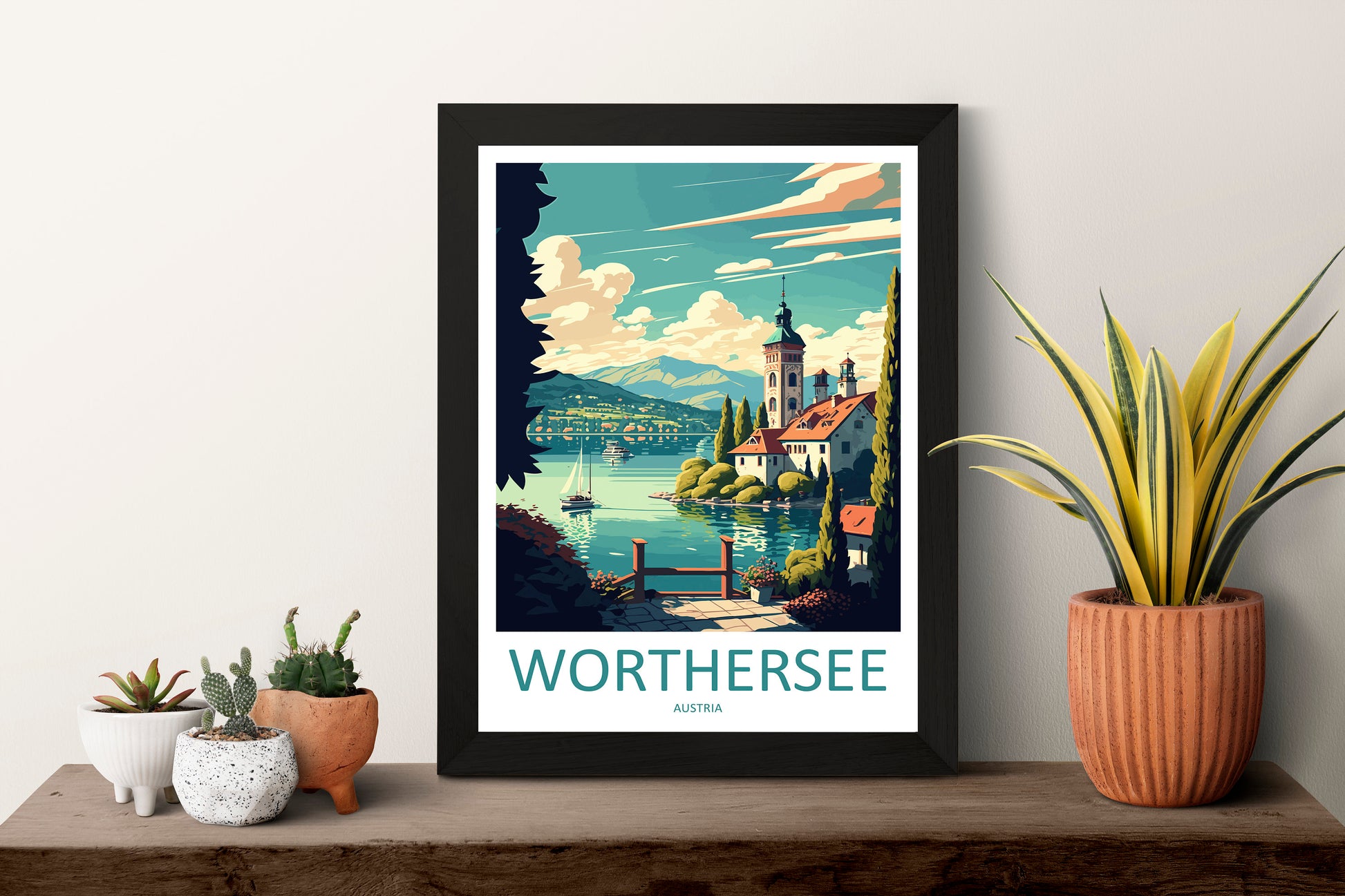 Worthersee Travel Print Wall Art Worthersee Wall Hanging Home Décor Worthersee Gift Art Lovers Austria Art Lover Gift Worthersee