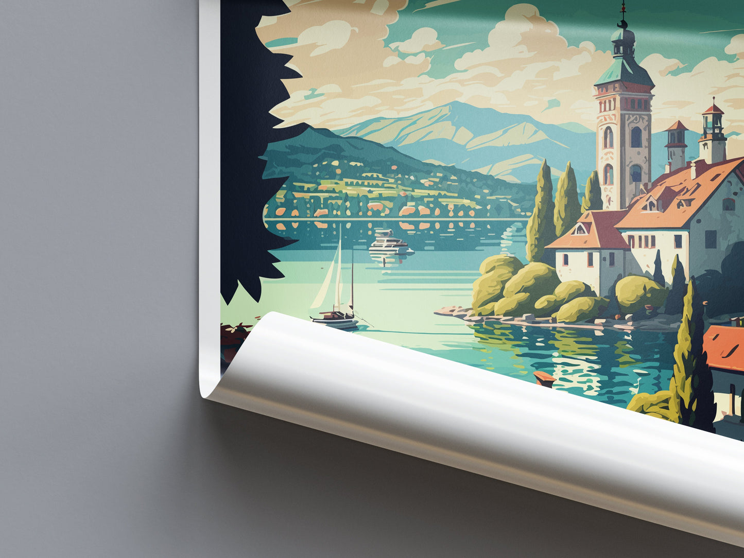 Worthersee Travel Print Wall Art Worthersee Wall Hanging Home Décor Worthersee Gift Art Lovers Austria Art Lover Gift Worthersee