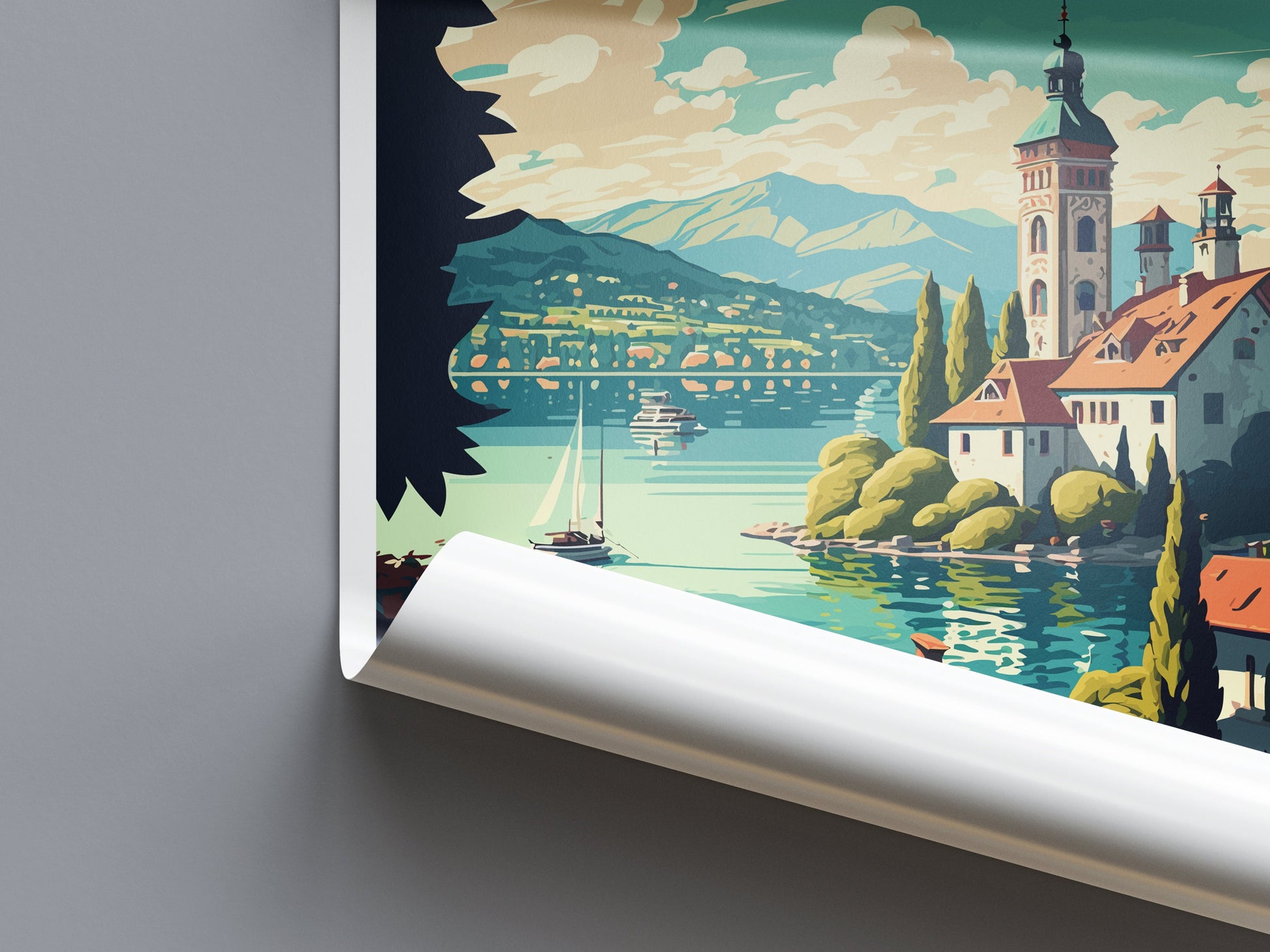 Worthersee Travel Print Wall Art Worthersee Wall Hanging Home Décor Worthersee Gift Art Lovers Austria Art Lover Gift Worthersee