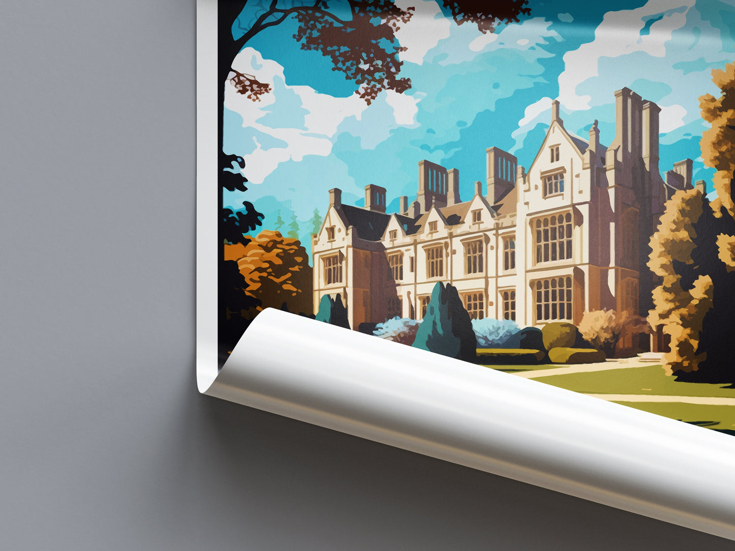 Anglesey Abbey Travel Print Wall Art Anglesey Abbey Wall Hanging Home Decoration Anglesey Abbey Gift Art Lovers Wall Art Print Art