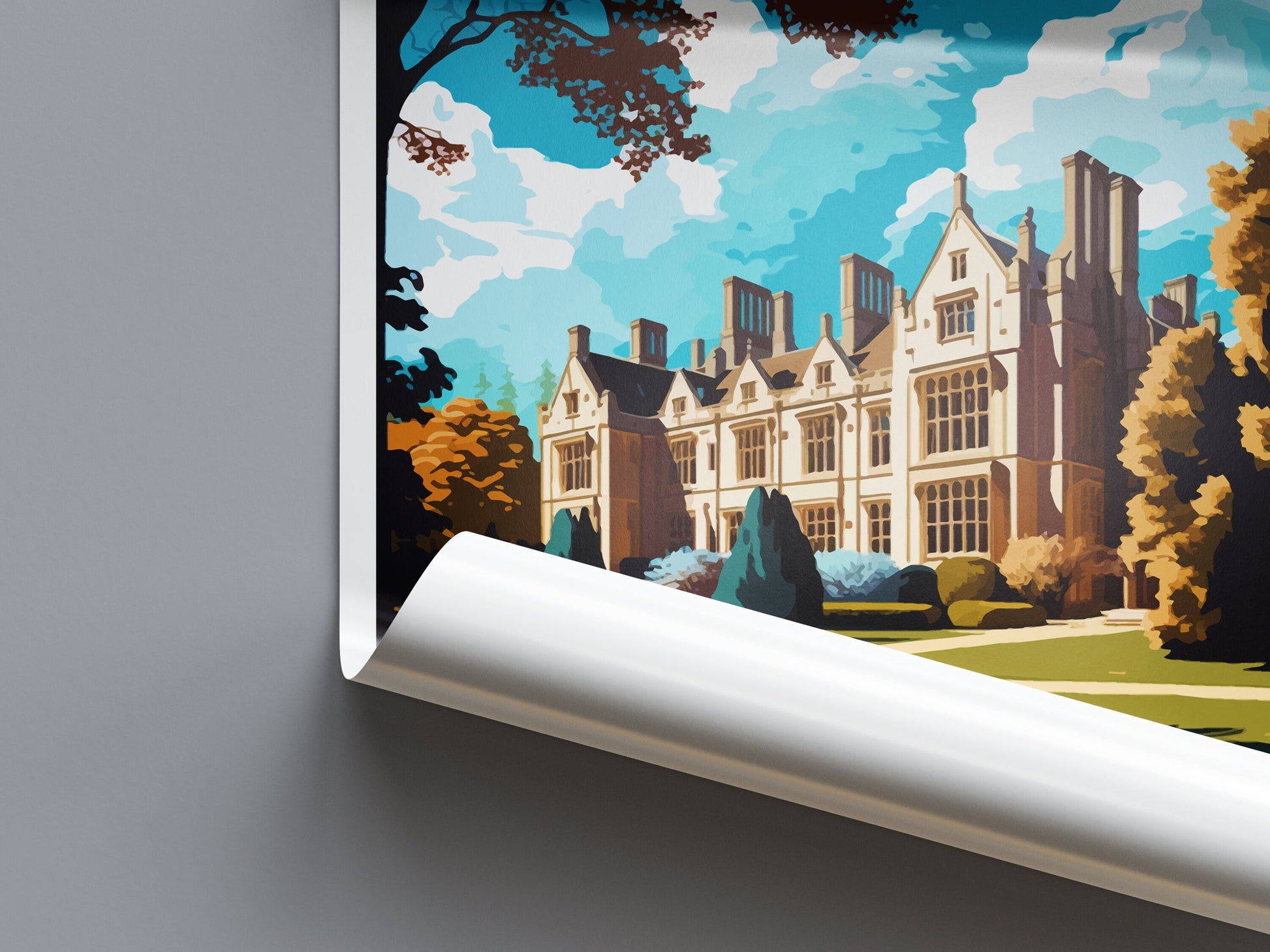 Anglesey Abbey Travel Print Wall Art Anglesey Abbey Wall Hanging Home Decoration Anglesey Abbey Gift Art Lovers Wall Art Print Art