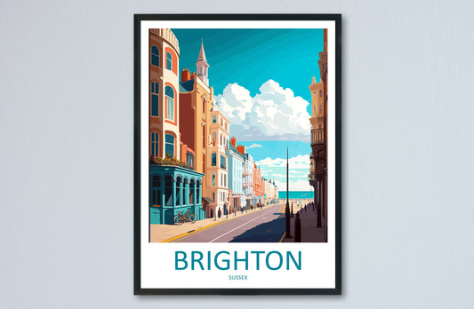 Brighton Travel Print Wall Art Brighton Wall Hanging Home Decoration Brighton Gift Art Lovers Wall Art Print Art Brighton Travel Poster