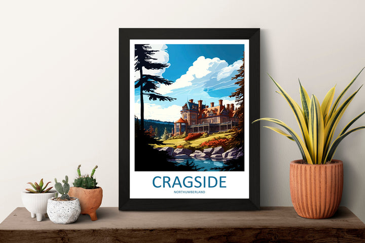 Cragside Travel Print Wall Art Cragside Wall Hanging Home Decoration Cragside Gift Art Lovers Wall Art Print Art Cragside Travel Art
