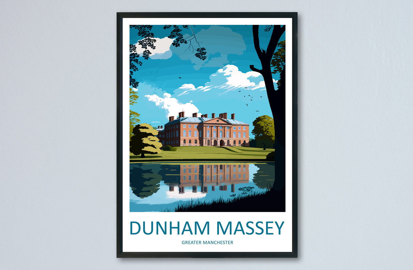 Dunham Massey Travel Print Wall Art Dunham Massey Wall Hanging Home Decor Dunham Massey Gift Art Lovers Wall Art Print Art Dunham Massey Art