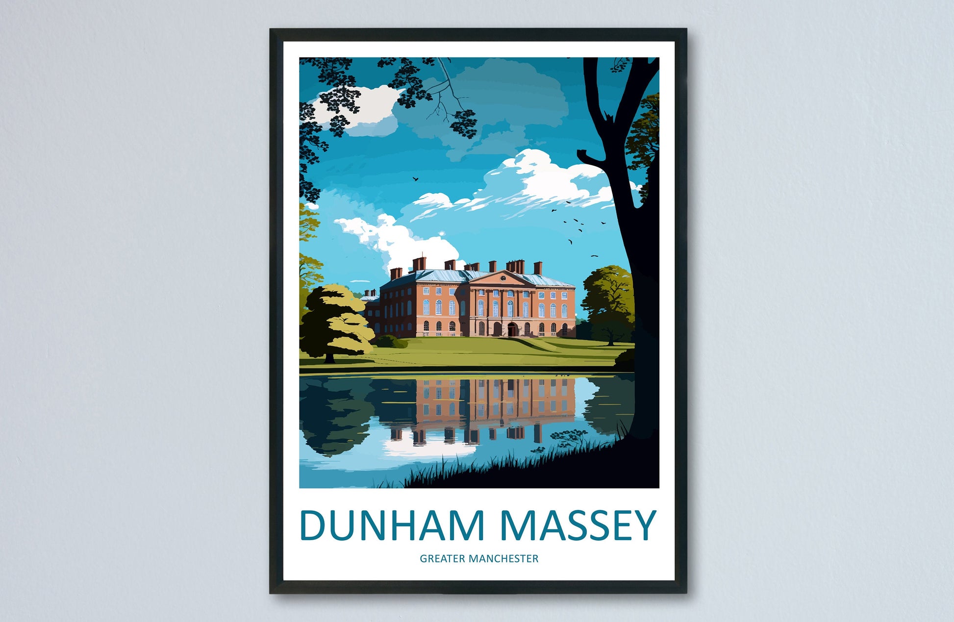 Dunham Massey Travel Print Wall Art Dunham Massey Wall Hanging Home Decor Dunham Massey Gift Art Lovers Wall Art Print Art Dunham Massey Art