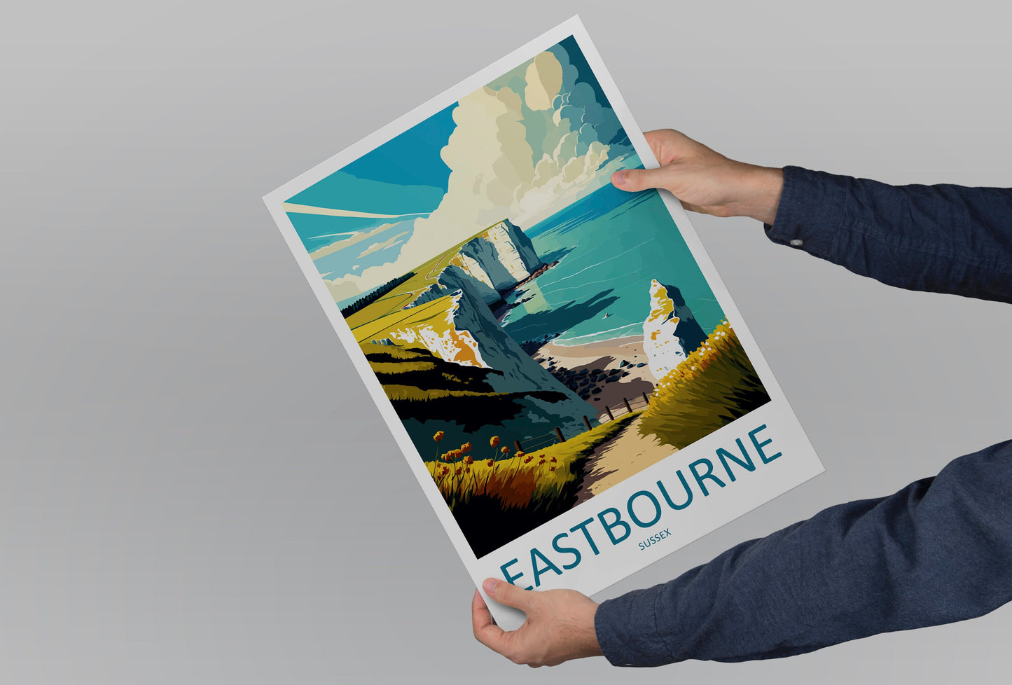 Eastbourne Travel Print Wall Art Eastbourne Wall Hanging Home Decoration Eastbourne Gift Art Lovers Wall Art Print Art Eastbourne Travel Art