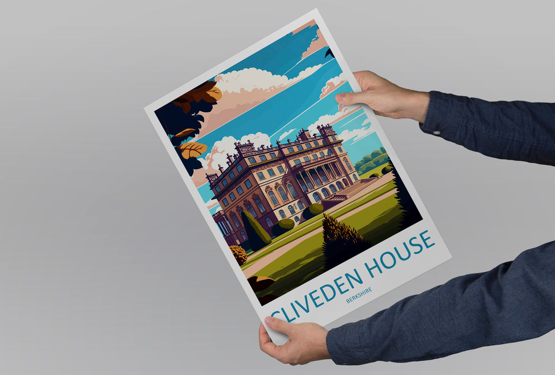 Cliveden House Travel Print Wall Art Cliveden House Wall Hanging Home Decor Cliveden House Gift Art Lovers Wall Art Print Art Cliveden House