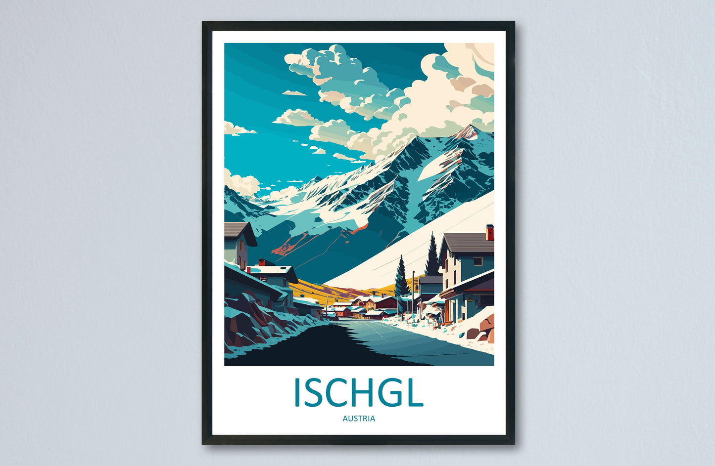 Ischgl Travel Print Wall Art Ischgl Wall Hanging Home Décor Ischgl Gift Art Lovers Austria Art Lover Gift Ischgl Travel Poster
