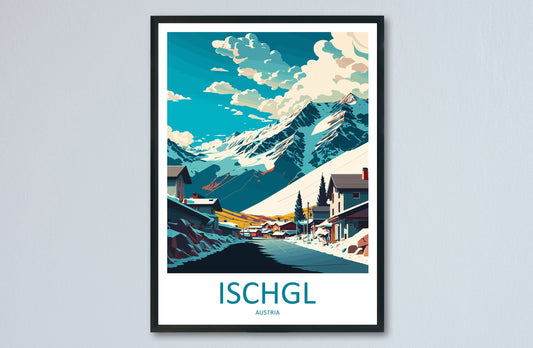 Ischgl Travel Print Wall Art Ischgl Wall Hanging Home Décor Ischgl Gift Art Lovers Austria Art Lover Gift Ischgl Travel Poster