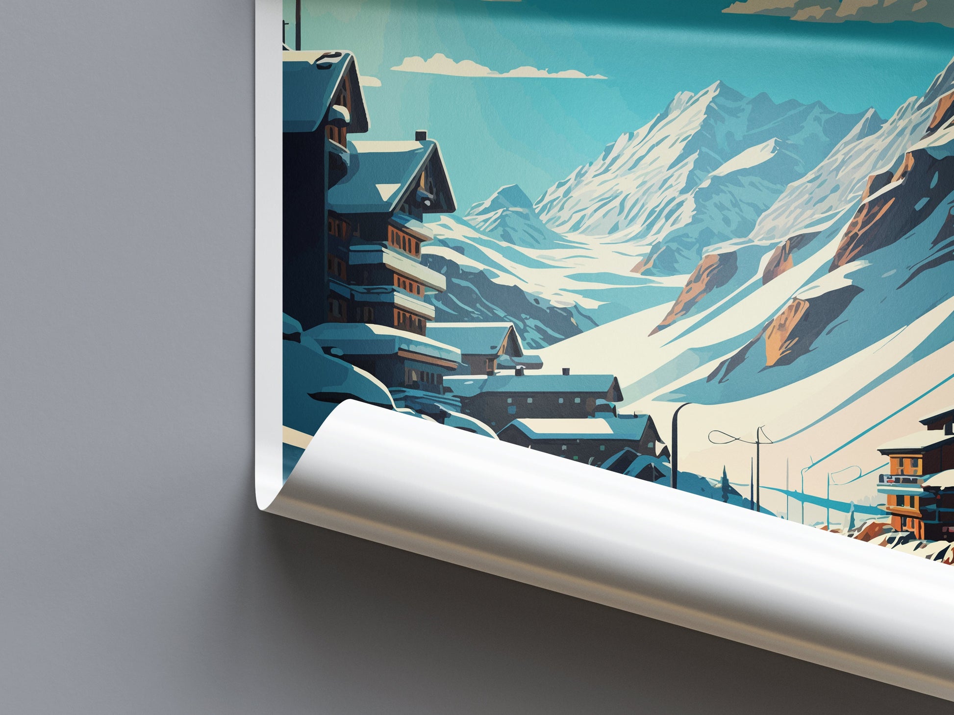 Obergurgl Travel Print Wall Art Obergurgl Wall Hanging Home Décor Obergurgl Gift Art Lovers Austria Art Lover Gift Obergurgl Travel Poster