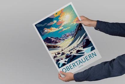 Obertauern Travel Print Wall Art Obertauern Wall Hanging Home Décor Obertauern Gift Art Lovers Austria Art Lover Gift Obertauern Travel Art