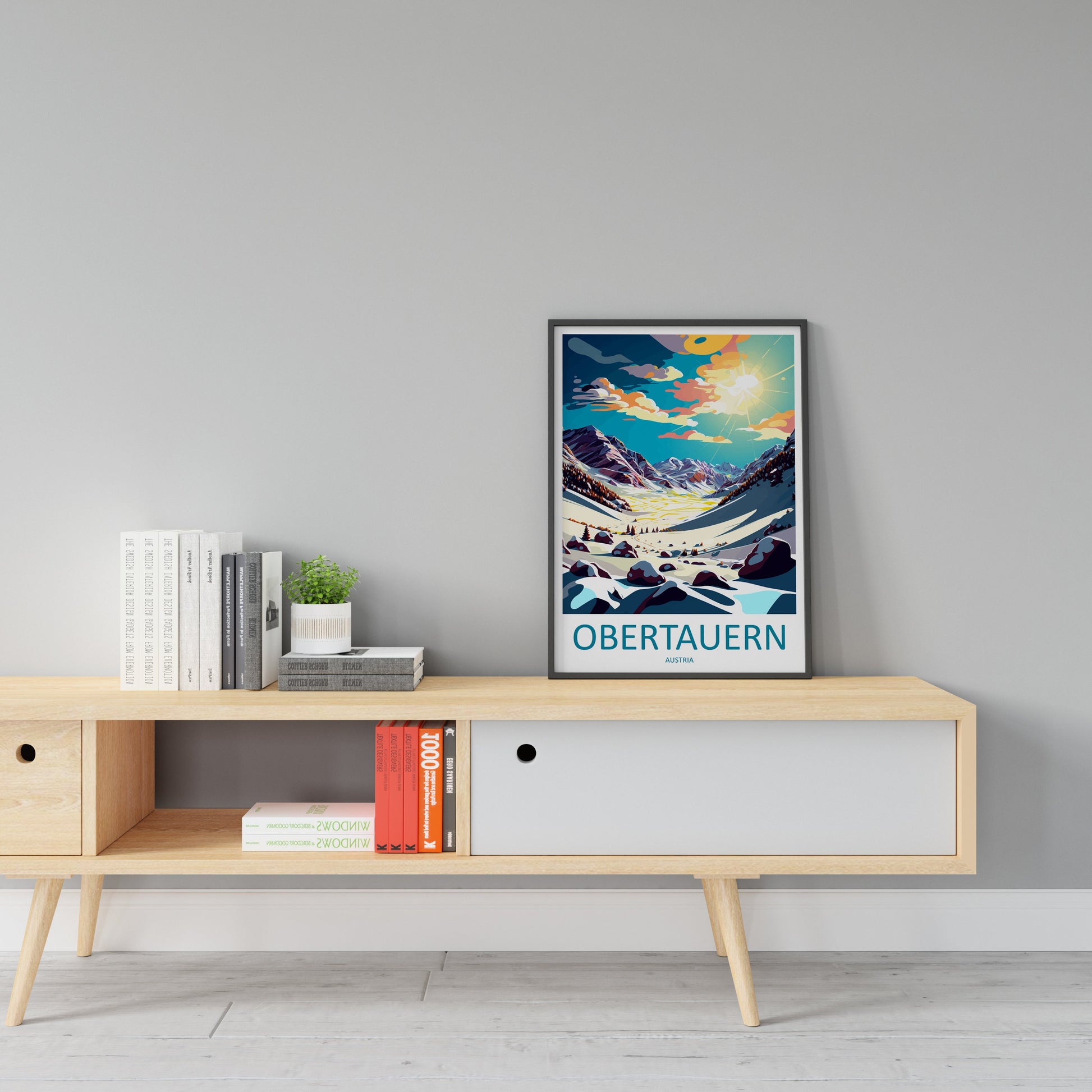 Obertauern Travel Print Wall Art Obertauern Wall Hanging Home Décor Obertauern Gift Art Lovers Austria Art Lover Gift Obertauern Travel Art