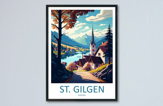 St Gilgen Travel Print Wall Art St Gilgen Wall Hanging Home Décor St Gilgen Gift Art Lovers Austria Art Lover Gift St Gilgen Travel Poster