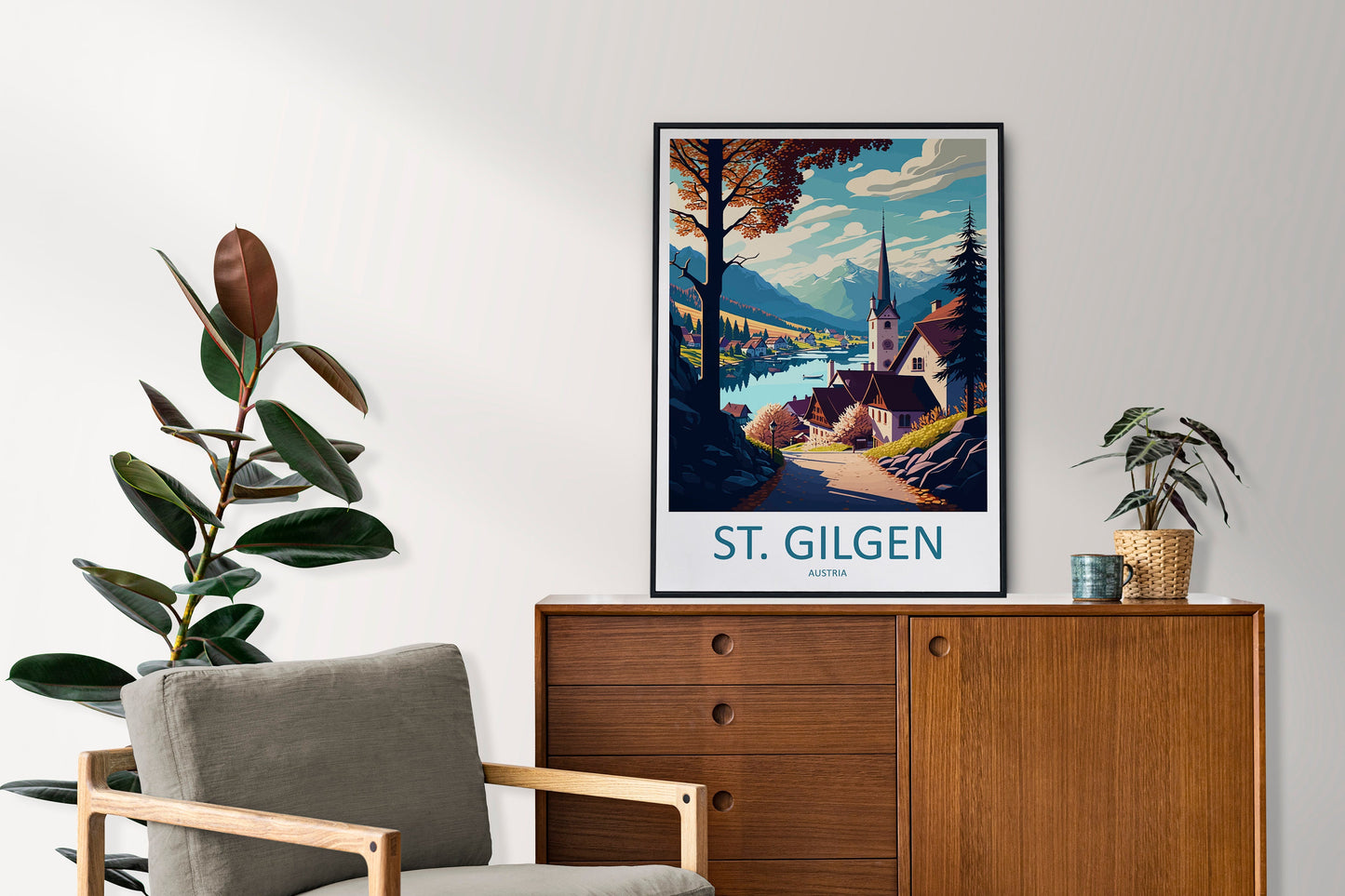 St Gilgen Travel Print Wall Art St Gilgen Wall Hanging Home Décor St Gilgen Gift Art Lovers Austria Art Lover Gift St Gilgen Travel Poster