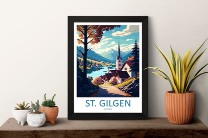 St Gilgen Travel Print Wall Art St Gilgen Wall Hanging Home Décor St Gilgen Gift Art Lovers Austria Art Lover Gift St Gilgen Travel Poster