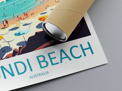 Bondi Beach Travel Print Wall Art Bondi Beach Wall Hanging Home Décor Bondi Beach Gift Art Lovers Wall Art Australia Travel Print