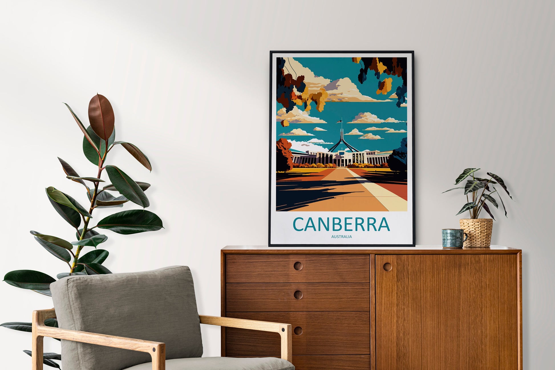 Canberra Travel Print Wall Art Canberra Wall Hanging Home Décor Canberra Gift Art Lovers Wall Art Australia Travel Print Canberra Art