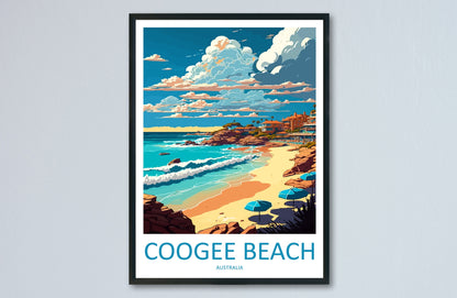 Coogee Beach Travel Print Wall Art Coogee Beach Wall Hanging Home Décor Coogee Beach Gift Art Lovers Wall Art Australia Travel Print
