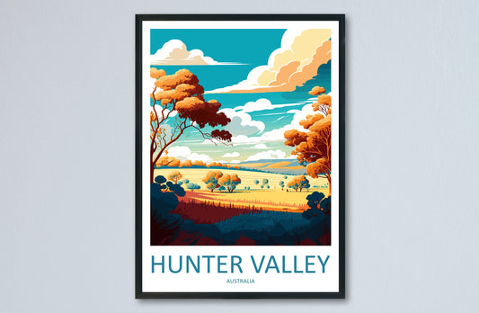 Hunter Valley Travel Print Wall Art Hunter Valley Wall Hanging Home Décor Hunter Valley Gift Art Lovers Wall Art Australia Travel Print