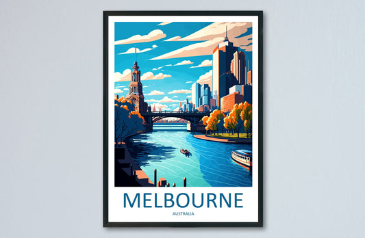 Melbourne Travel Print Wall Art Melbourne Wall Hanging Home Décor Melbourne Gift Art Lovers Wall Art Australia Travel Print