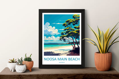 Noosa Main Beach Travel Print Wall Art Noosa Main Beach Wall Hanging Home Décor Noosa Main Beach Gift Art Lovers Wall Art Australia Travel