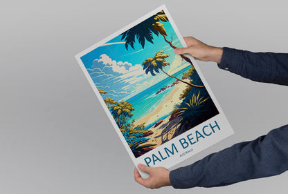 Palm Beach Travel Print Wall Art Palm Beach Wall Hanging Home Décor Palm Beach Gift Art Lovers Wall Art Australia Travel Print
