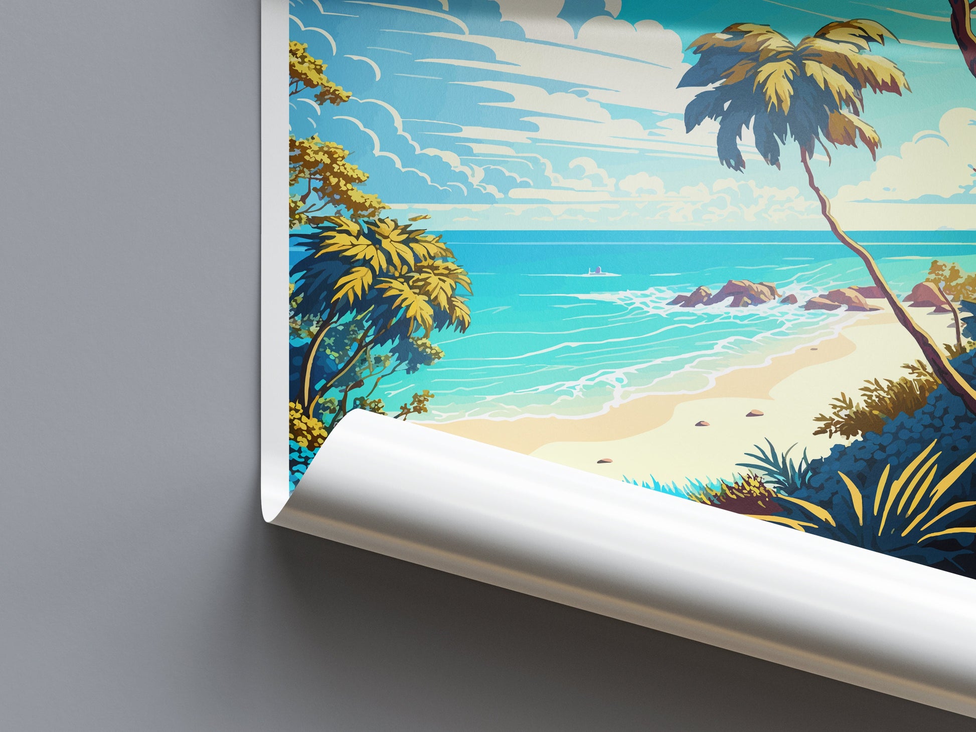 Palm Beach Travel Print Wall Art Palm Beach Wall Hanging Home Décor Palm Beach Gift Art Lovers Wall Art Australia Travel Print
