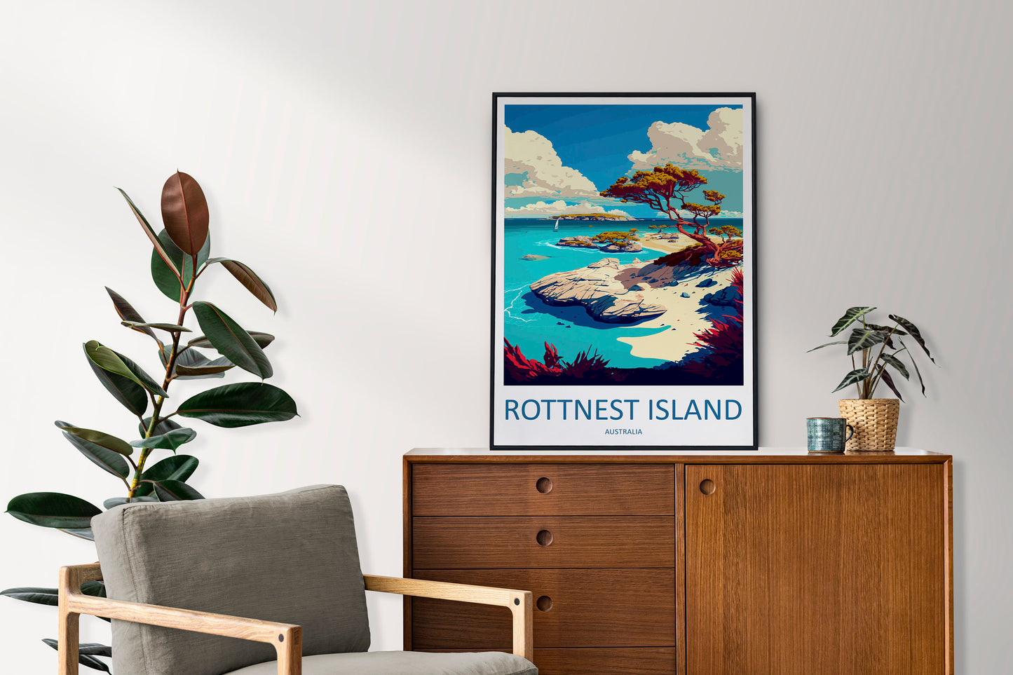 Rottnest Island Travel Print Wall Art Rottnest Island Wall Hanging Home Décor Rottnest Island Gift Art Lovers Wall Art Australia Travel Art