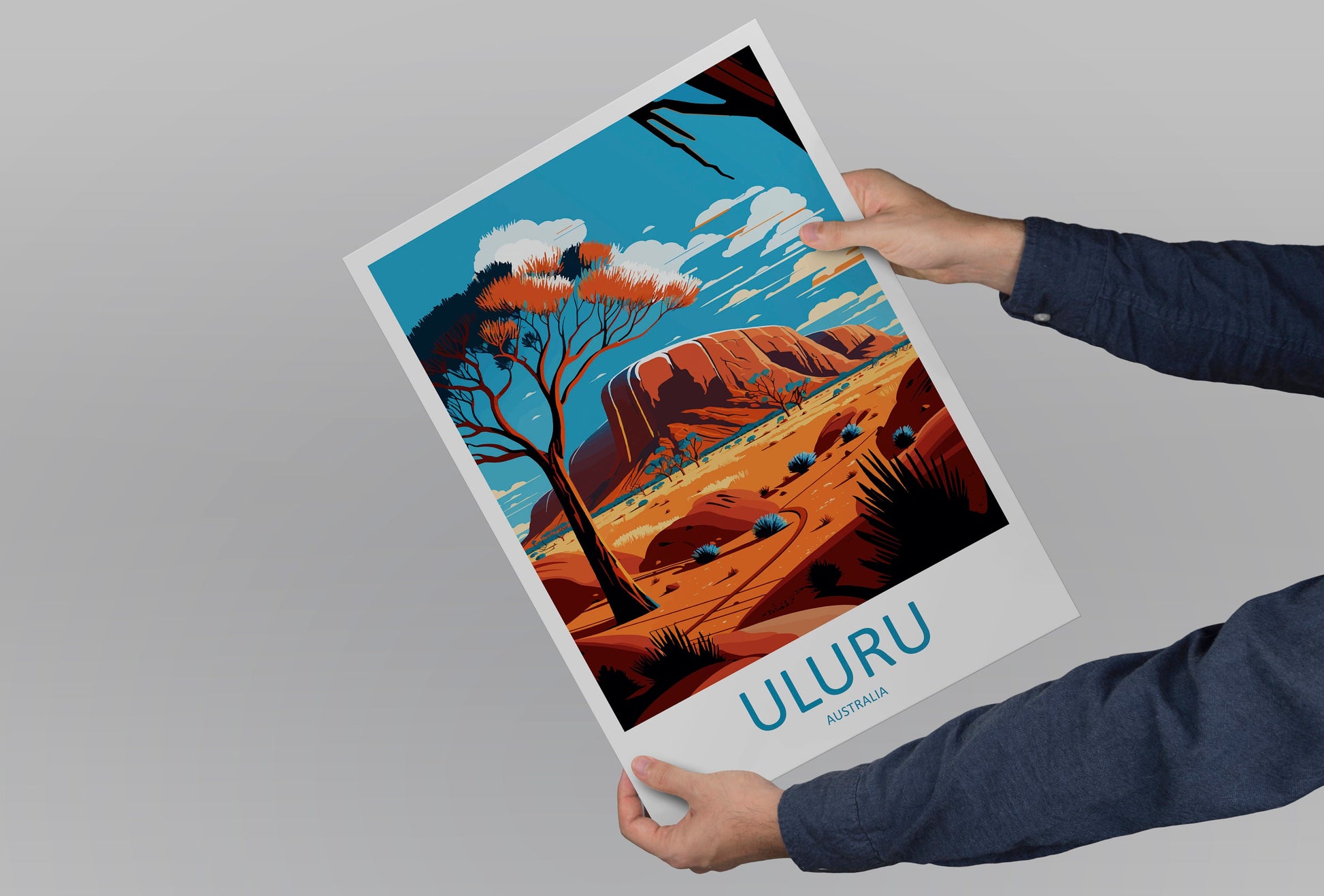 Ulura Travel Print Wall Art Ulura Wall Hanging Home Décor Ulura Gift Art Lovers Wall Art Australia Travel Print Ulura Australia Art