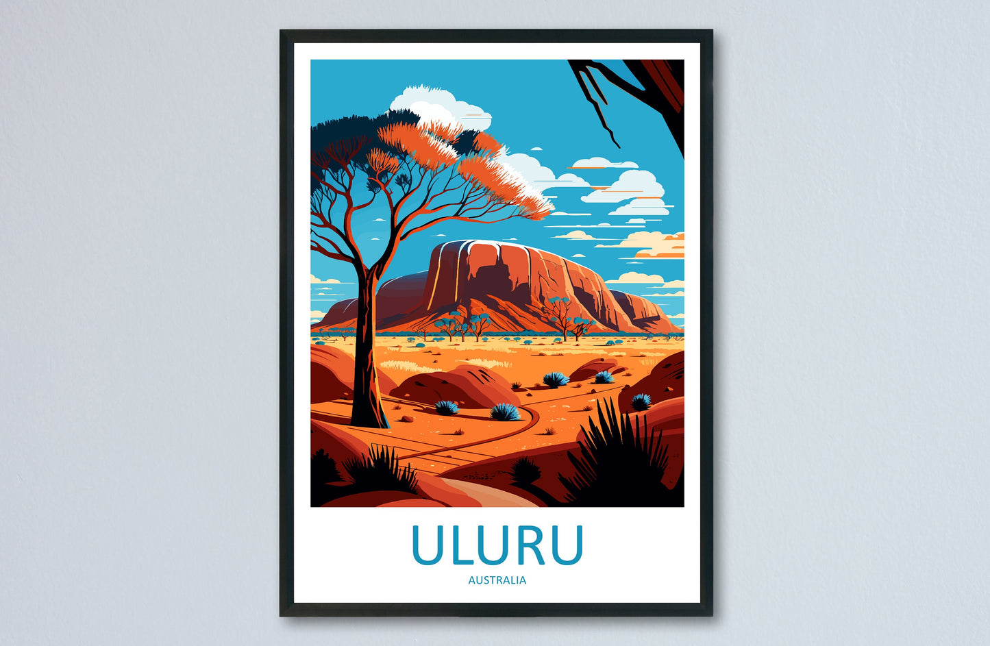 Ulura Travel Print Wall Art Ulura Wall Hanging Home Décor Ulura Gift Art Lovers Wall Art Australia Travel Print Ulura Australia Art