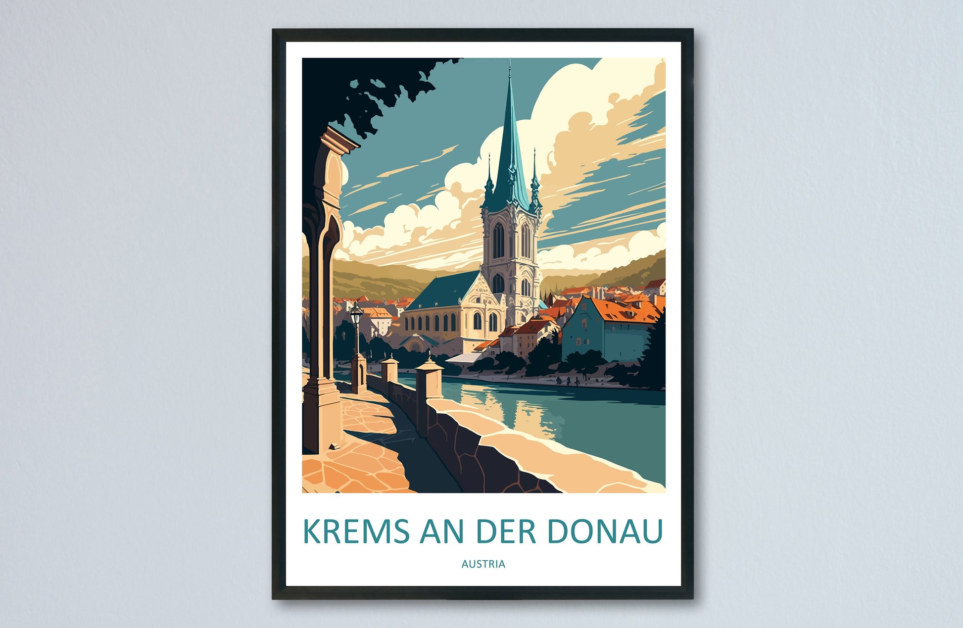 Krems An Der Donau Travel Print Wall Art Krems An Der Donau Wall Hanging Home Décor Krems An Der Donau Gift Art Lovers Austria Art Lover Art