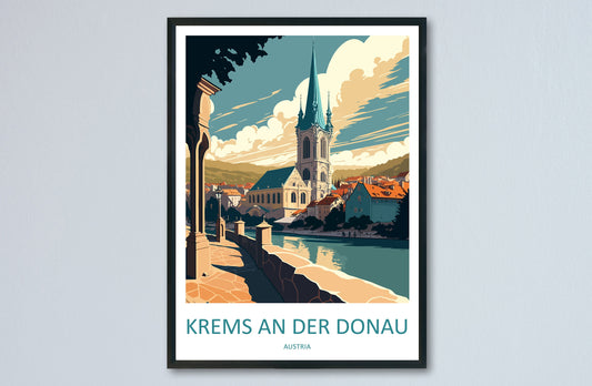 Krems An Der Donau Travel Print Wall Art Krems An Der Donau Wall Hanging Home Décor Krems An Der Donau Gift Art Lovers Austria Art Lover Art