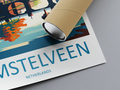 Amstelveen Travel Print Wall Art Amstelveen Wall Hanging Home Décor Amstelveen Gift Art Lovers Netherlands Art Lover Gift Amstelveen Decor