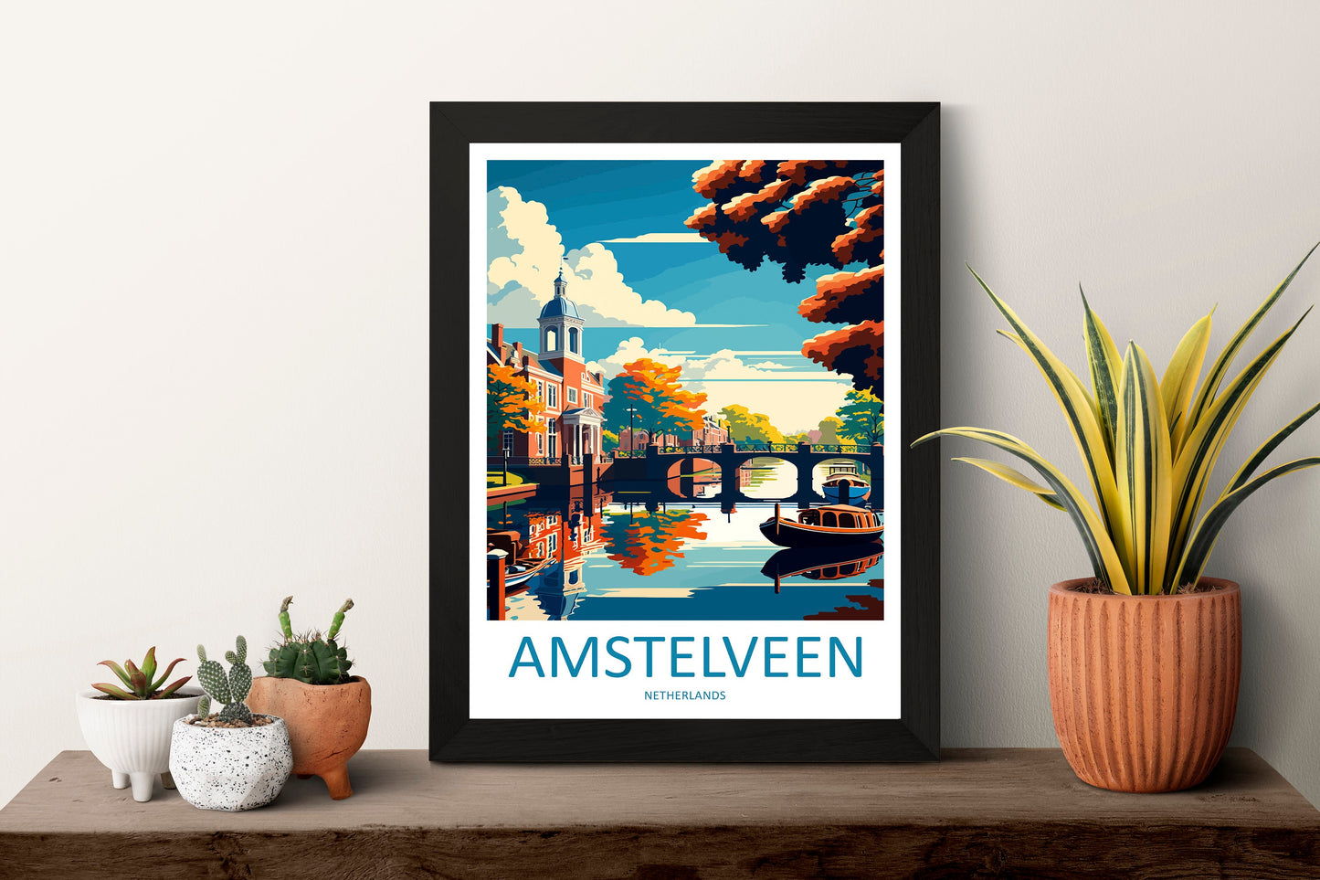 Amstelveen Travel Print Wall Art Amstelveen Wall Hanging Home Décor Amstelveen Gift Art Lovers Netherlands Art Lover Gift Amstelveen Decor