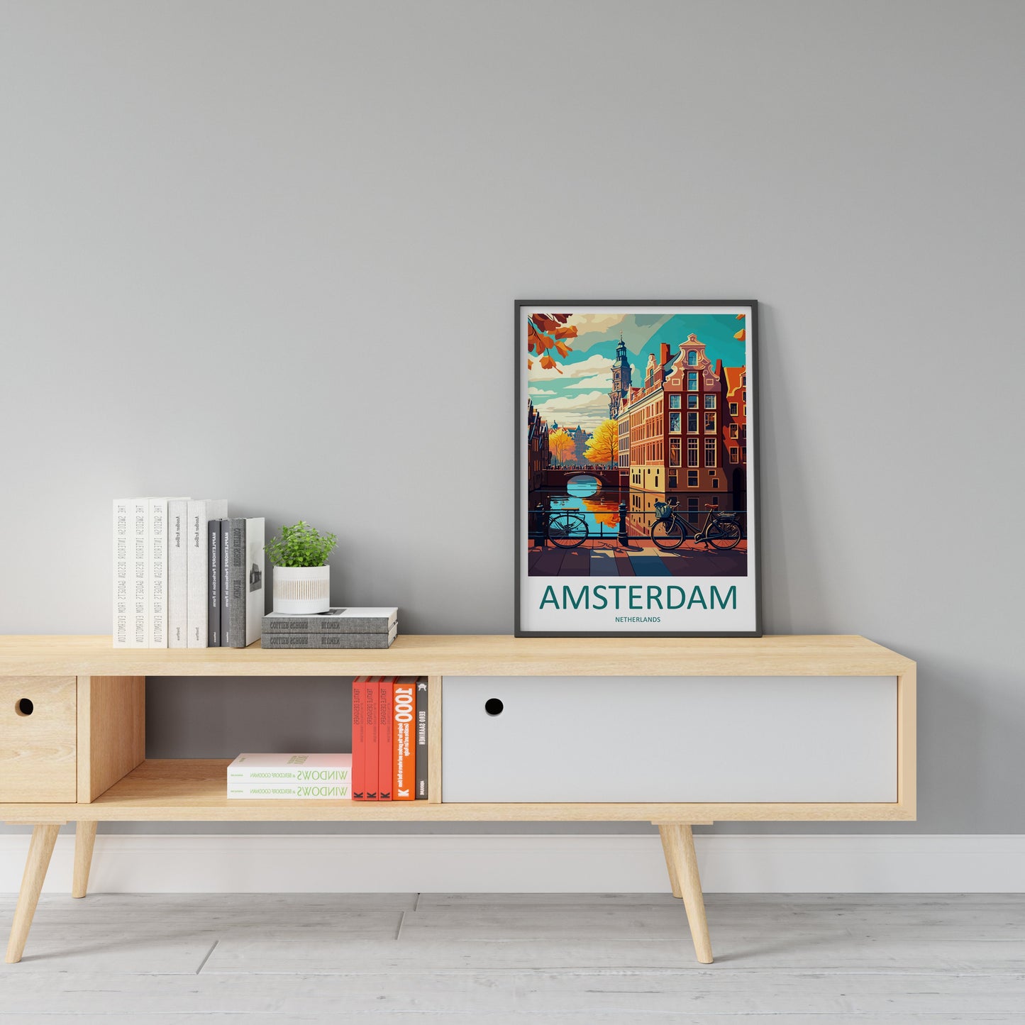 Amsterdam Travel Print Wall Art Amsterdam Wall Hanging Home Décor Amsterdam Gift Art Lovers Netherlands Art Lover Gift Amsterdam Decor
