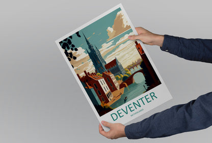 Deventer Travel Print Wall Art Deventer Wall Hanging Home Décor Deventer Gift Art Lovers Netherlands Art Lover Gift Deventer Art