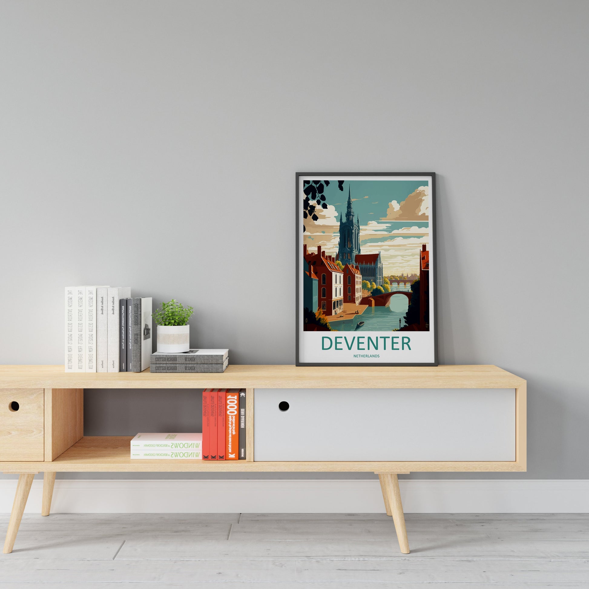 Deventer Travel Print Wall Art Deventer Wall Hanging Home Décor Deventer Gift Art Lovers Netherlands Art Lover Gift Deventer Art