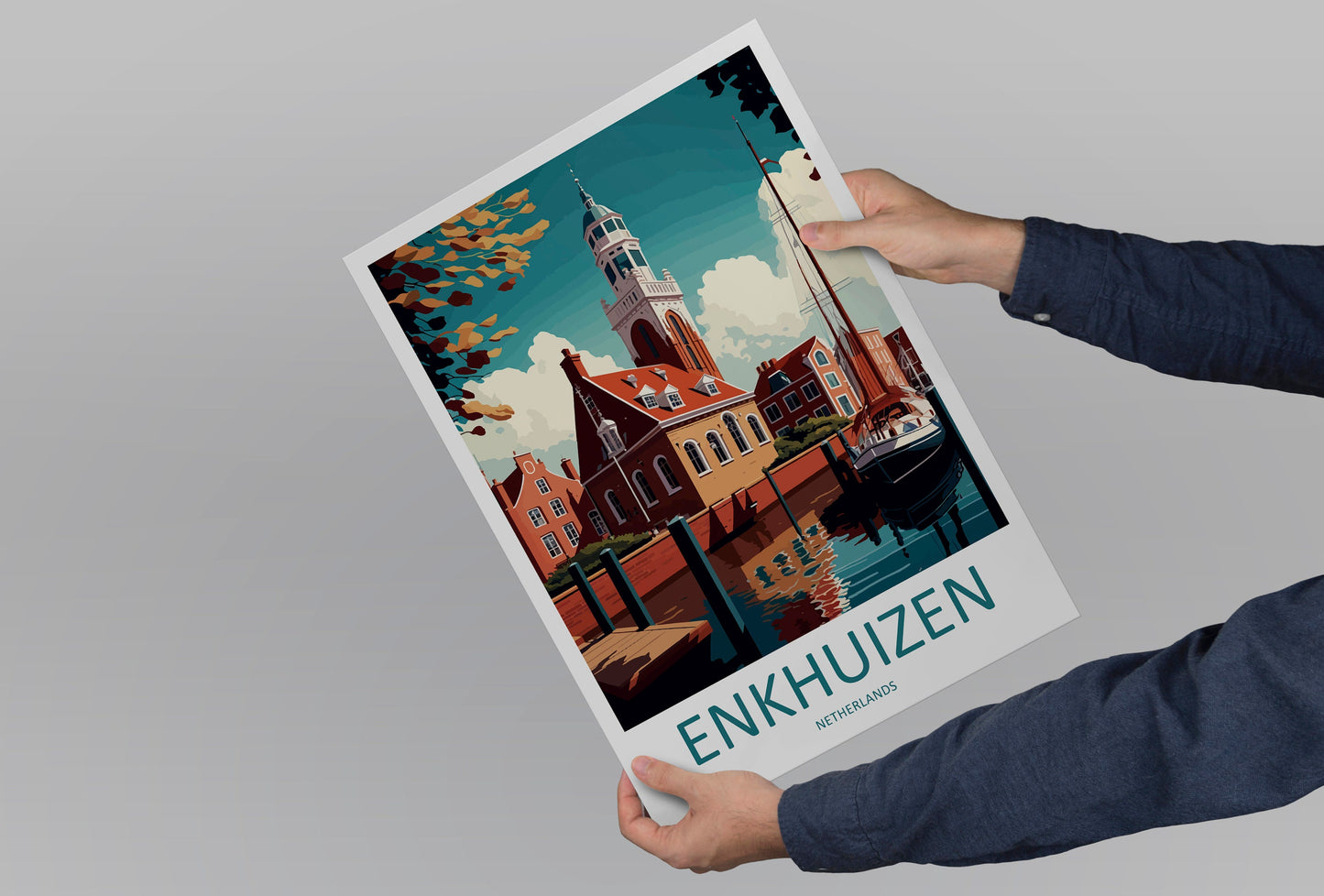 Enkhuizen Travel Print Wall Art Enkhuizen Wall Hanging Home Décor Enkhuizen Gift Art Lovers Netherlands Art Lover Gift Enkhuizen Art